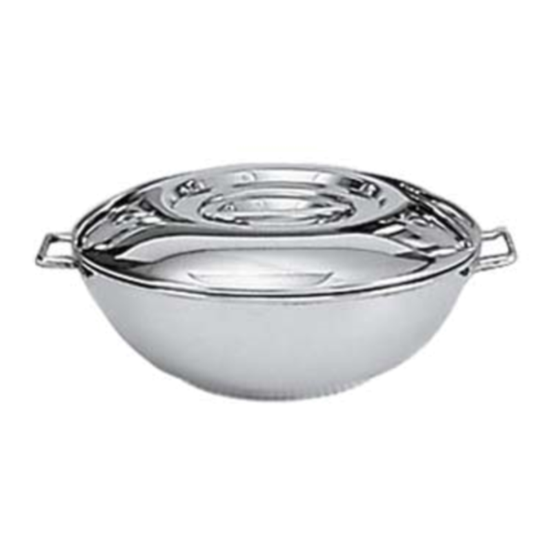 Holloware SCD-1 28 oz. Deluxe Stainless Steel Casserole Tureen With Recessed Cover And Handles