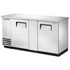 True TBB-3-S-HC 69-Inch Stainless Steel Solid Door Back Bar Cooler For Reliable Beverage Storage
