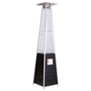 Pyramid Style Outdoor Patio Heater With Visible Flame And Dramatic Design For Outdoor Spaces