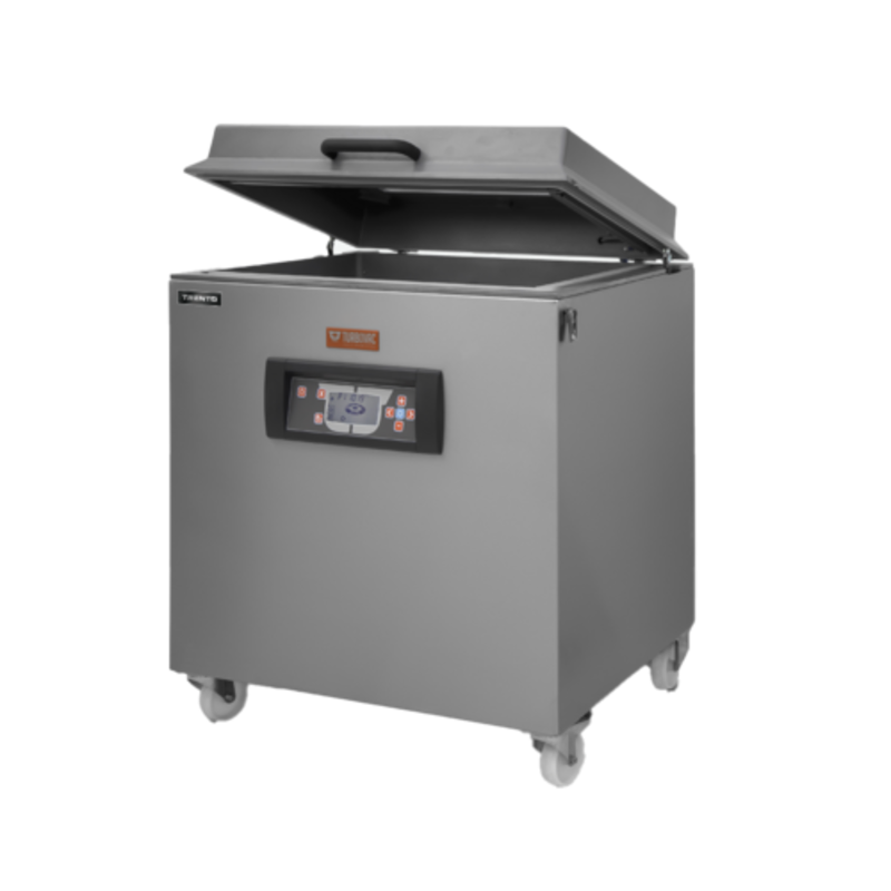 Tag alternatif : Turbovac 50005 Modèle de plancher Scelleur sous vide avec pompe de 63 m³ Scelleur à chambre à vide mobile de plancher avec couvercle articulé et panneau de contrôle numérique