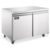 OMCAN 50103 36-Inch Stainless Steel Two-Door Undercounter Freezer - Stainless Steel Undercounter Freezer for Commercial Use.