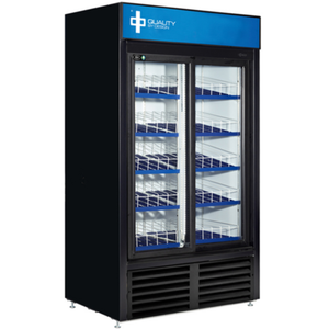 QBD CD40-HC BLACK 48-Inch Glass Sliding Door Merchandiser Refrigerator