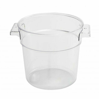 Omcan 80175 8 Quart Round Clear Polycarbonate Food Storage Container