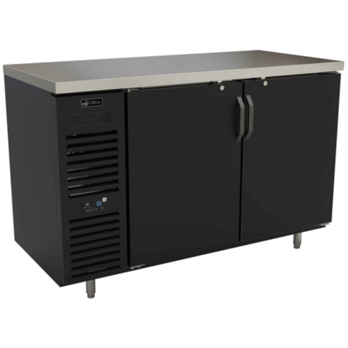 60 Inch Back Bar Refrigerator With Stainless Steel Top And Double Doors For Bar Efficiency