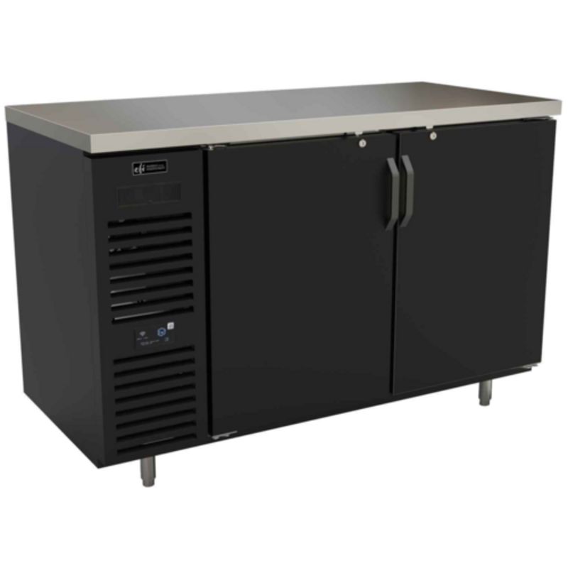 60 Inch Back Bar Refrigerator With Stainless Steel Top And Double Doors For Bar Efficiency