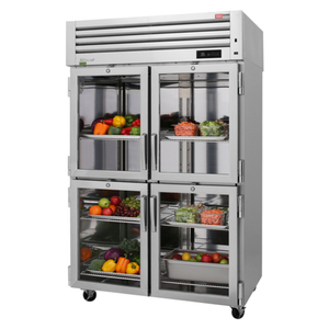 Turbo Air PRO-50-4R-G-N 51.75"W Two-Section Reach-In Refrigerator