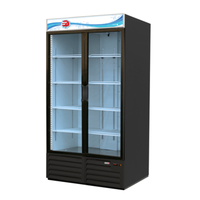 FAGOR 19074894 FMD-49 Two-Section Glass Door Refrigerator With Shelves For Beverages And Packaged Goods
