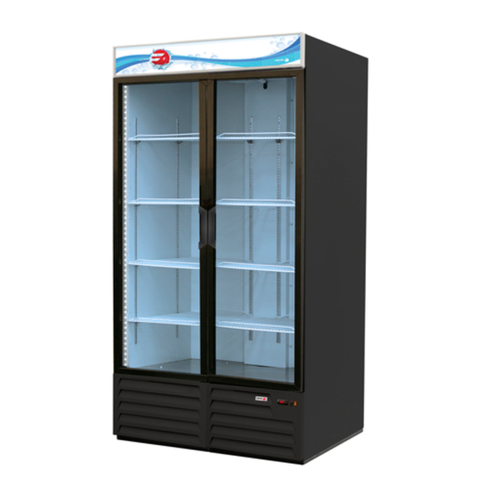 FAGOR 19074894 FMD-49 Two-Section Glass Door Refrigerator With Shelves For Beverages And Packaged Goods
