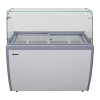 Omcan FR-CN-0009 50"W Gelato Dipping Display Case 9 Pan