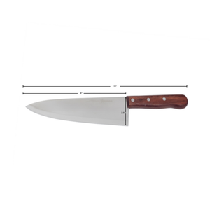 Couteau de chef OMCAN 11479 avec lame moyenne de 8 pouces et manche en bois