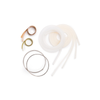 Commercial Dishwasher Glass Rack Accessories Including Various Tubes And Bands For Efficient Dishwashing.