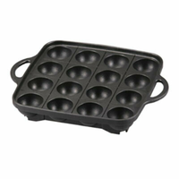Iwatani CB-A-TKP Takoyaki Grill Pan, 10-1/5" x 8-1/5", 16 Molds