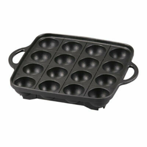 Iwatani CB-A-TKP Takoyaki Grill Pan, 10-1/5" x 8-1/5", 16 Molds