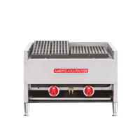 American Range AECB-64 72" Gas Countertop Lava-Rock Charbroiler Ideal For High-Performance Kitchens, Gas Countertop Charbroiler