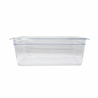 Bac alimentaire en polycarbonate transparent Omcan 80061 de 4 pintes, format 1/6, profondeur 6"