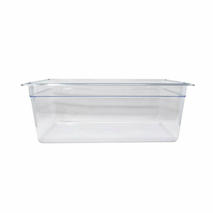 Bac alimentaire en polycarbonate transparent Omcan 80061 de 4 pintes, format 1/6, profondeur 6"