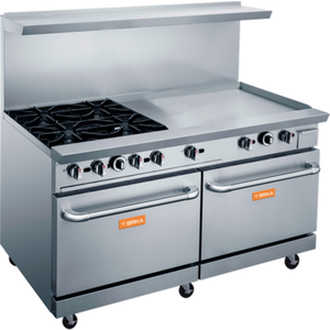 Brika BGR-4B-G36 60" Restaurant Gas Range with 4 Burners