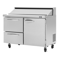 Turbo Air PST-48-D2R(L)-N 48" 12.0 Cu.Ft. Sandwich Salad Prep Table