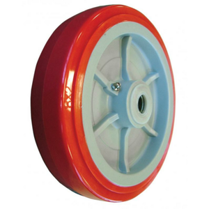 Chariot de service Omcan, roulette rouge, capacité de 250 kg