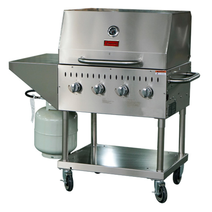 Omcan 47352 29.4" Outdoor Propane Gas BBQ Grill 64,000 BTU
