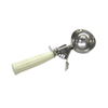 Size 10 Ice Cream Disher With A White Handle For Perfect Portioning In Kitchens.