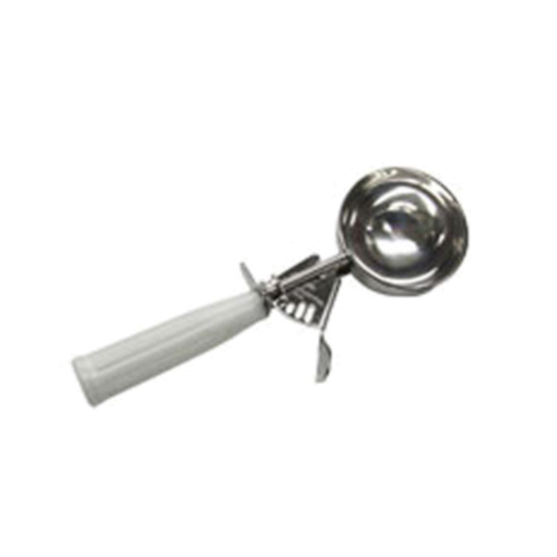 Size 6 Ice Cream Disher Scoop With White Handle For Portioning Frozen Desserts And Soft Foods