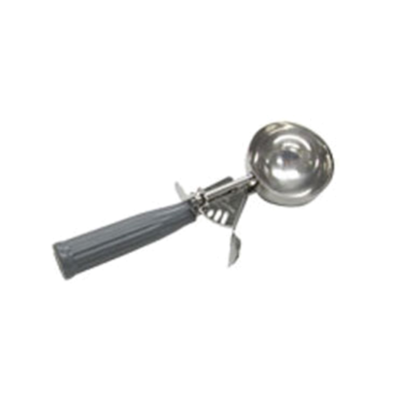 Size 8 Ice Cream Disher With Gray Handle And Stainless Steel Bowl For Consistent Scoops Of Desserts