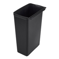 Omcan 47129 Black Polypropylene Refuse Bin for Bussing Carts