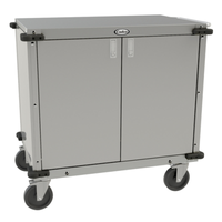 Cadco CC-LUC 41.31" x 26.5" Enclosed Locking Utility Bussing Cart
