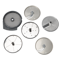 Eurodib 650197 Food Processor Disc Plate Set Featuring Six Versatile Discs For Shredding, Slicing, Grating, And Dicing.