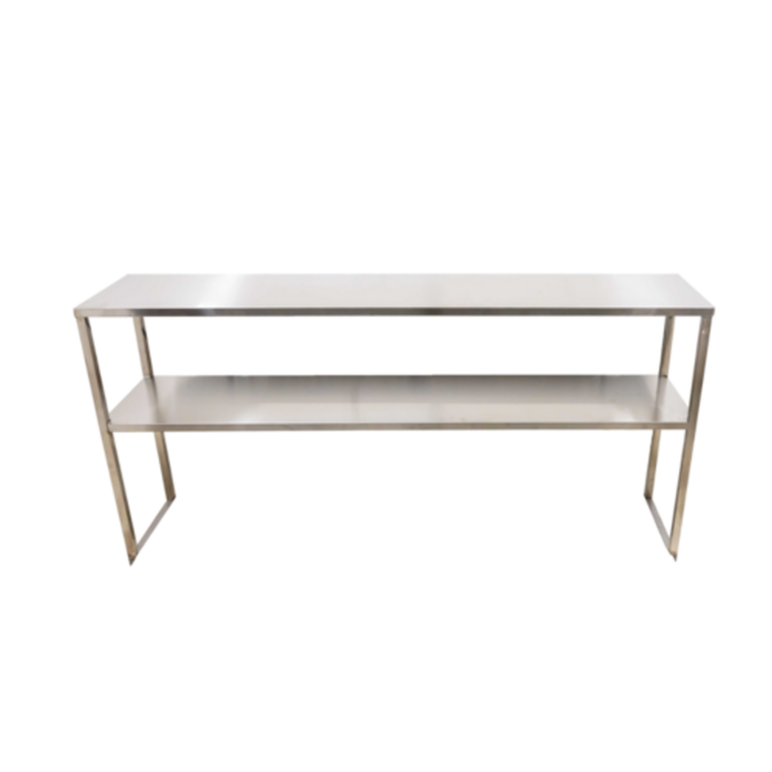 Omcan 48302 71" en acier inoxydable à deux étages pour table de préparation #50043 en acier inoxydable commercial monté sur table