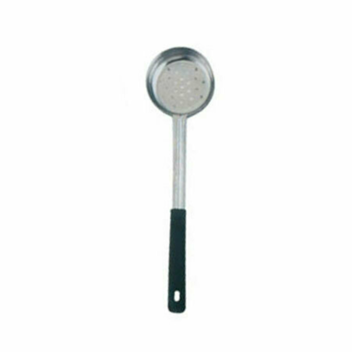 Alt Tag: Omcan 80785 Durable 3.0 oz Yellow Handle Portion Control Serving Spoon slotted serving spoon for precise portioning in commercial kitchens