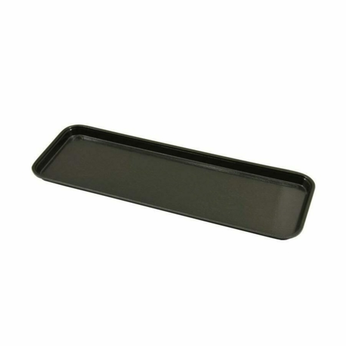Omcan 85240 26" x 9" Rectangular Black Fiberglass Market Display Tray