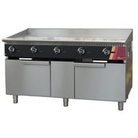 60 Inch Cooktop Cabinet With Doors Featuring Heavy-Duty Stainless Steel Construction And Professional-Grade Cooking Surface