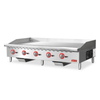 Omcan 48520 60 Inch Countertop Gas Griddle With Five Control Knobs And Stainless Steel Construction