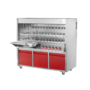 Skyfood Tomasi CH-38TEPRM 59" x 32" Gas Barbecue Grill 38 Skewers