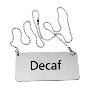 Omcan 80133 Bright LED Beverage Sign - 19.3-inch Illuminated Business Display decaf beverage display sign tag on chain