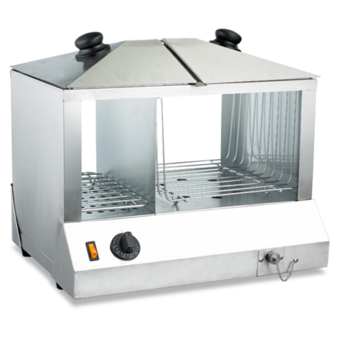 Omcan 43216 Countertop 100 Hot Dog & 48 Bun Steamer