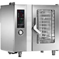 Angelo Po FX101G2 CombiStar Gas Combi Oven 10 Pan Capacity with digital controls and glass door.