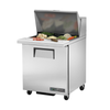 True TSSU-27-12M-B-HC Mega Top Sandwich Salad Prep Table With Fresh Ingredients Displayed On Top