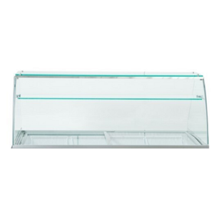 Celcold CFCF30FG 30" Curved Clear Glass Food Guard for Dipping Cabinet