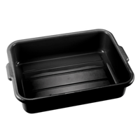 Omcan 81000 21.5" x 15.5" Standard Black Food Storage Bus Box