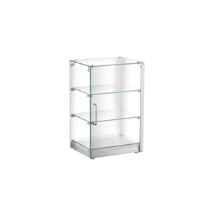 Countertop Bakery Display Case Featuring Glass Shelves For Displaying Baked Goods And Treats Elegantly