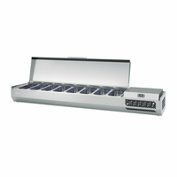 Infrico ICT-VIP19801/3T 77-7/8" Refrigerated Countertop Pan Rail Display Case