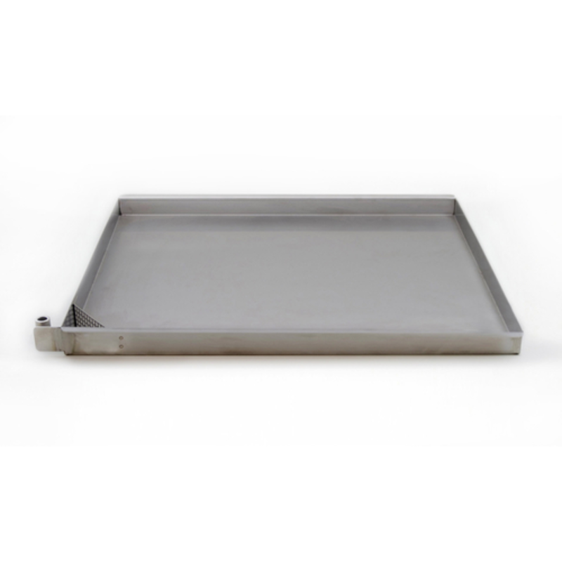 Grease Collection Tray For Combi Ovens With Built-In Drain And Stainless Steel Finish