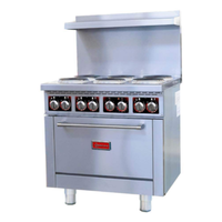 Omcan 49171 36-Inch Electric Commercial Range with 6 Burners