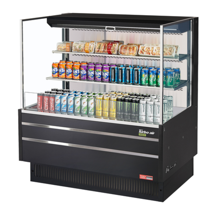 Turbo Air TOM-48L-UF-W(B)-3S-N 47" Horizontal Open Display Merchandiser