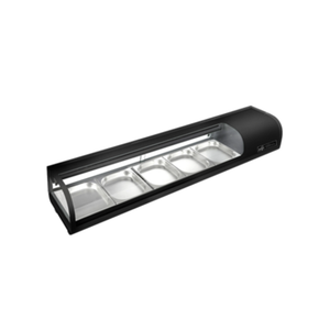Vitrine de comptoir réfrigérée à sushi EFI CSCM-7213 de 70,8 po