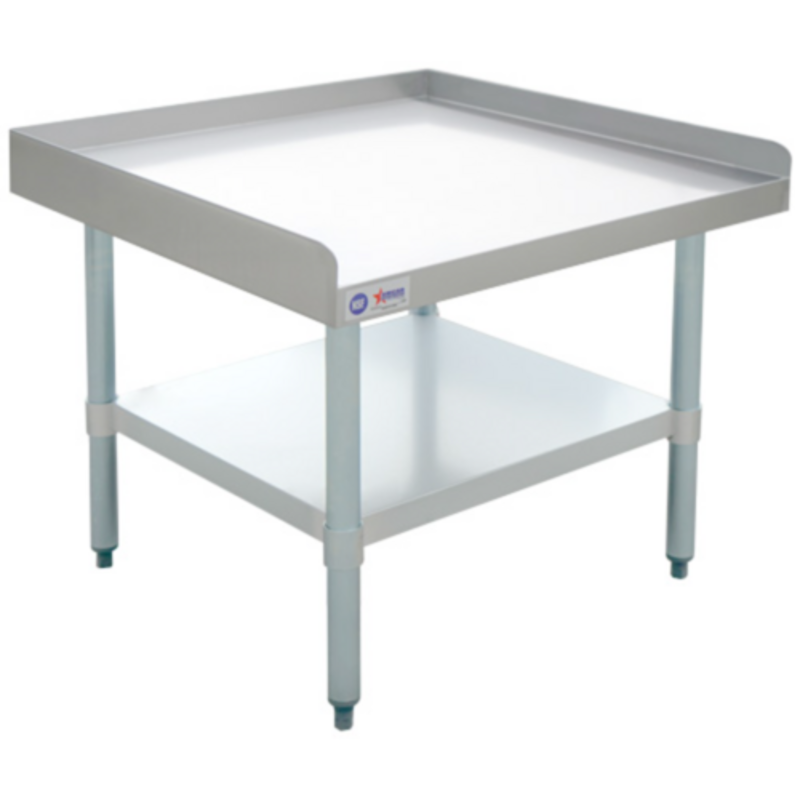 Heavy Duty Stainless Steel Equipment Stand With Stable Surface And Lower Shelf For Commercial Kitchens