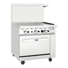 CookRite AGR-36G-LP 36 Inch LP Gas Restaurant Range With Griddle In Stainless Steel Finish